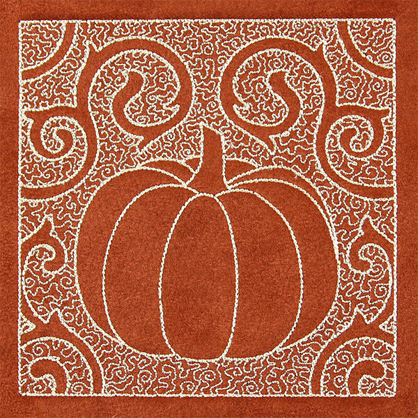 Filigree Harvest Pumpkin (Trapunto)