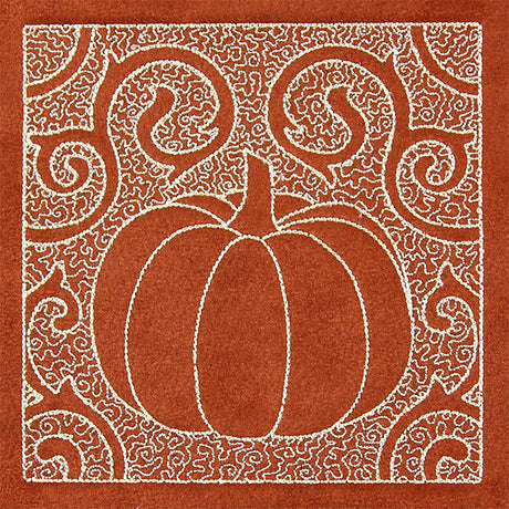 Filigree Harvest Pumpkin (Trapunto)