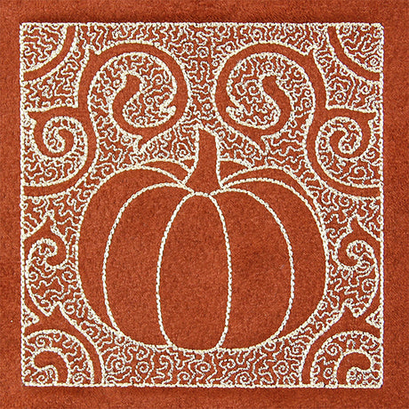 Filigree Harvest Pumpkin (Trapunto)