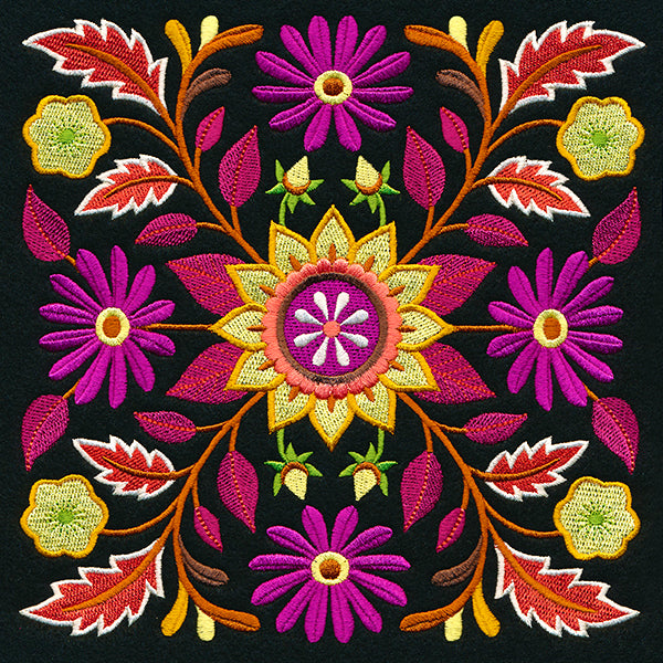 Burst of Autumn Blooms Square