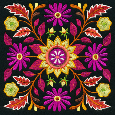 Burst of Autumn Blooms Square