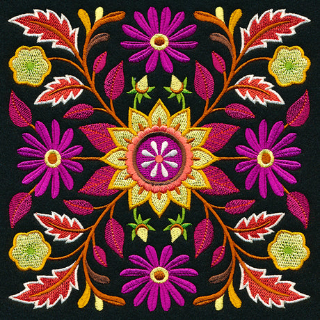 Burst of Autumn Blooms Square