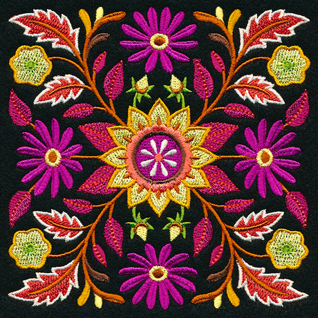 Burst of Autumn Blooms Square