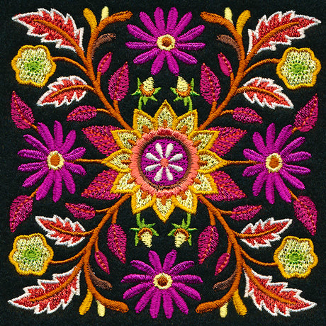 Burst of Autumn Blooms Square