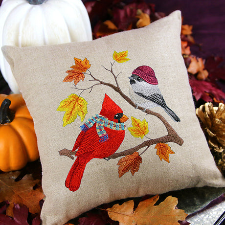 Autumn Bundled-Up Birdies