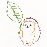 Sweet Hedgehog with Thankful Leaf (Vintage)