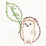 Sweet Hedgehog with Thankful Leaf (Vintage)