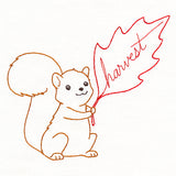 Sweet Squirrel with Harvest Leaf (Vintage)