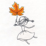 Autumn Breeze Beauty with Maple Leaf