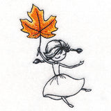 Autumn Breeze Beauty with Maple Leaf