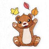Beaming Bear with Leaves
