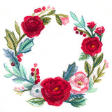 Christmas Floral Wreath in Watercolor