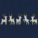 Prancing Retro Reindeer Border