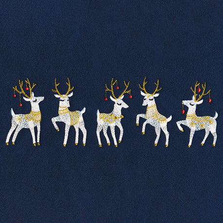 Prancing Retro Reindeer Border