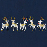 Prancing Retro Reindeer Border