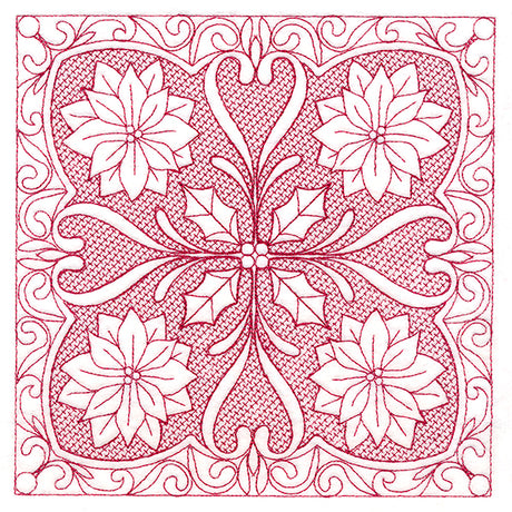 Christmas Traditions - Poinsettia (Trapunto)