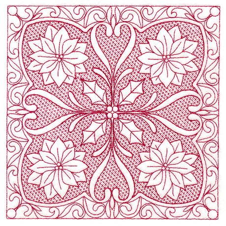 Christmas Traditions - Poinsettia (Trapunto)