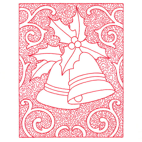 Filigree Christmas Bells (Trapunto)