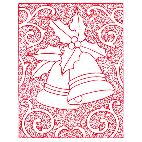 Filigree Christmas Bells (Trapunto)