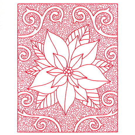 Filigree Christmas Poinsettia (Trapunto)