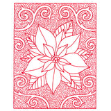 Filigree Christmas Poinsettia (Trapunto)