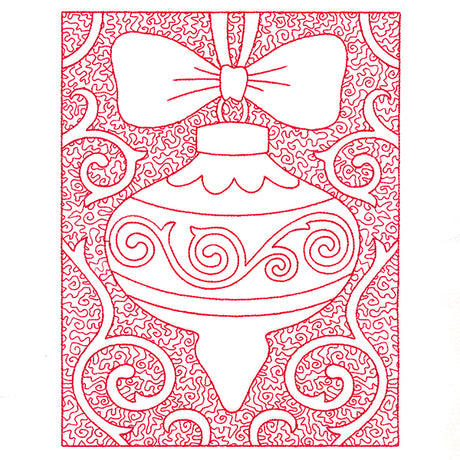 Filigree Christmas Ornament (Trapunto)