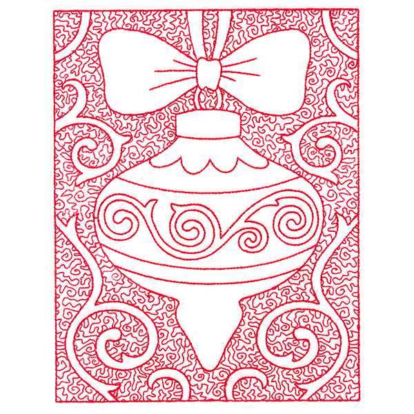 Filigree Christmas Ornament (Trapunto)