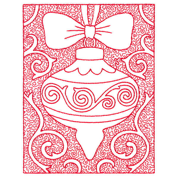 Filigree Christmas Ornament (Trapunto)