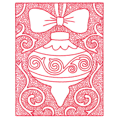 Filigree Christmas Ornament (Trapunto)