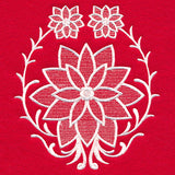Exquisite Poinsettia Accent (Whitework)