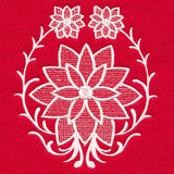 Exquisite Poinsettia Accent (Whitework)