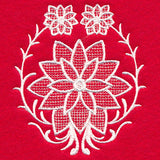 Exquisite Poinsettia Accent (Whitework)