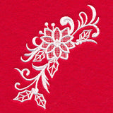 Exquisite Poinsettia Spray (Whitework)