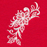 Exquisite Poinsettia Spray (Whitework)