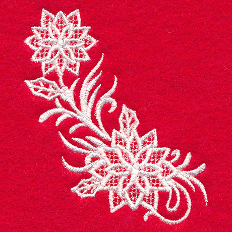 Exquisite Poinsettia Curve (Whitework)