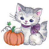 Darling Kitty with Pumpkin
