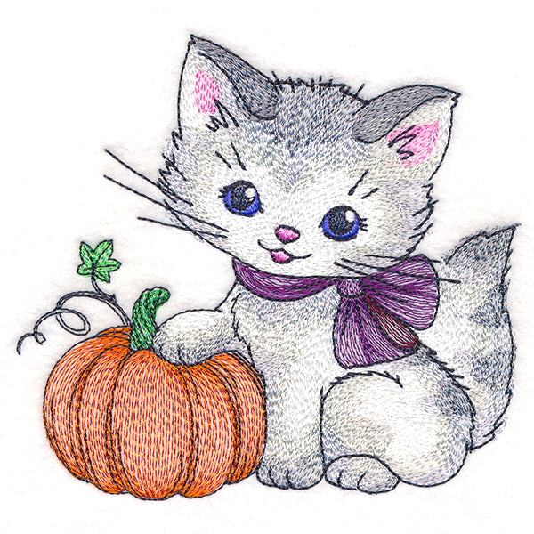 Darling Kitty with Pumpkin