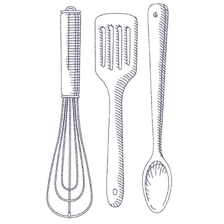 Kitchen Etchings - Cooking Utensils