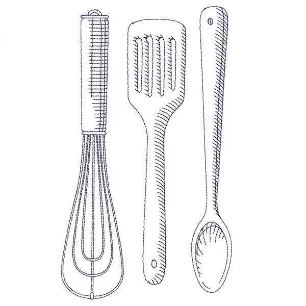 Kitchen Etchings - Cooking Utensils