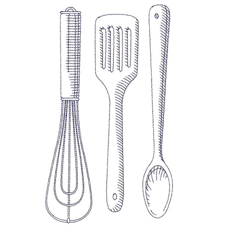 Kitchen Etchings - Cooking Utensils
