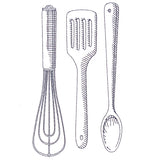 Kitchen Etchings - Cooking Utensils