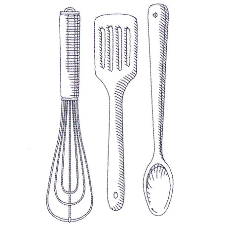 Kitchen Etchings - Cooking Utensils