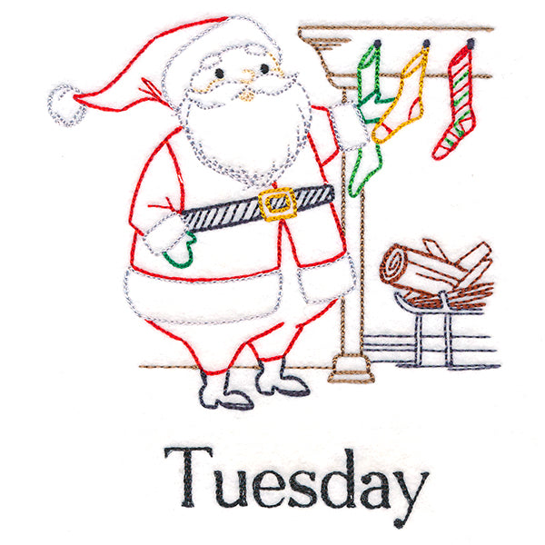 Stocking-Hanging Santa on Tuesday (Vintage)