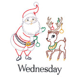 Santa with Reindeer on Wednesday (Vintage)