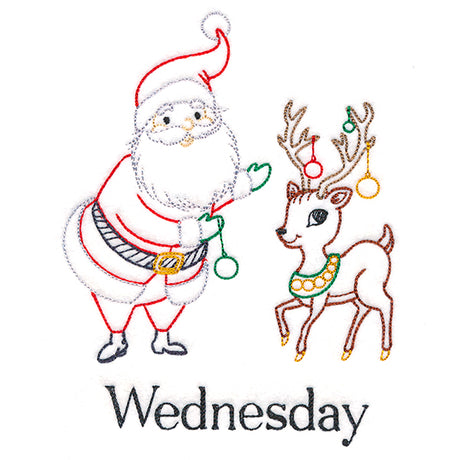 Santa with Reindeer on Wednesday (Vintage)