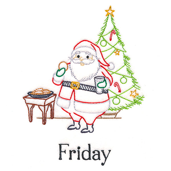 Cookie-Eating Santa on Friday (Vintage)