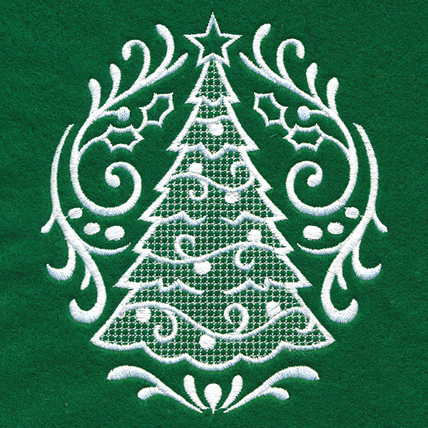 Exquisite Christmas Accent (Whitework)