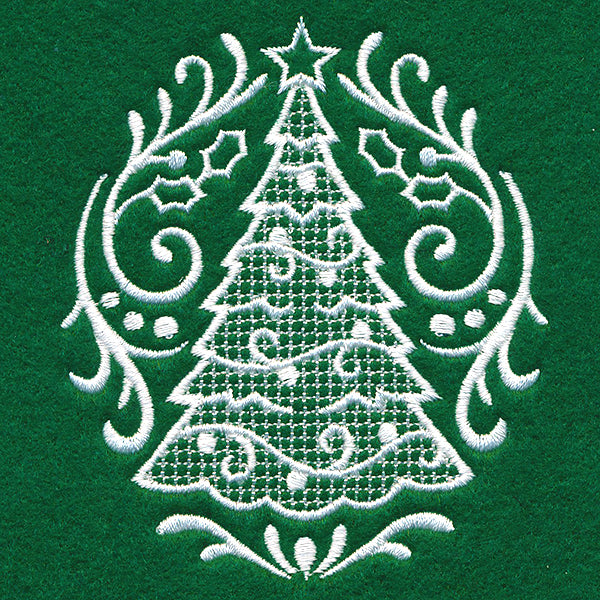 Exquisite Christmas Accent (Whitework)