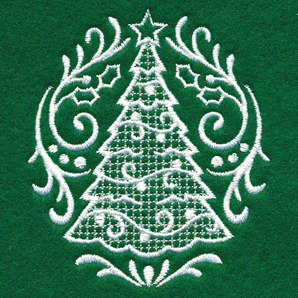Exquisite Christmas Accent (Whitework)