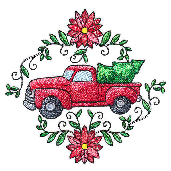 Charming Christmas Retro Truck